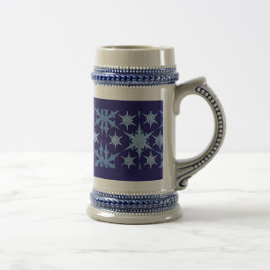 Jarra De Cerveza Blue Holiday Stein Mug