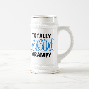 Jarra De Cerveza Blue Totalmente Awesome Grampy Tshirts y regalos