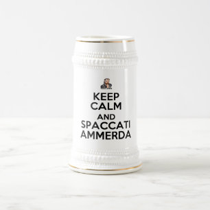 Jarra De Cerveza Boccale guarda la calma y Spaccati Ammerda