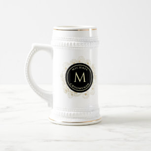 Jarra De Cerveza Boda clásico Groomsman