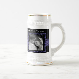 Jarra De Cerveza Boda floral Stein Photo Gift