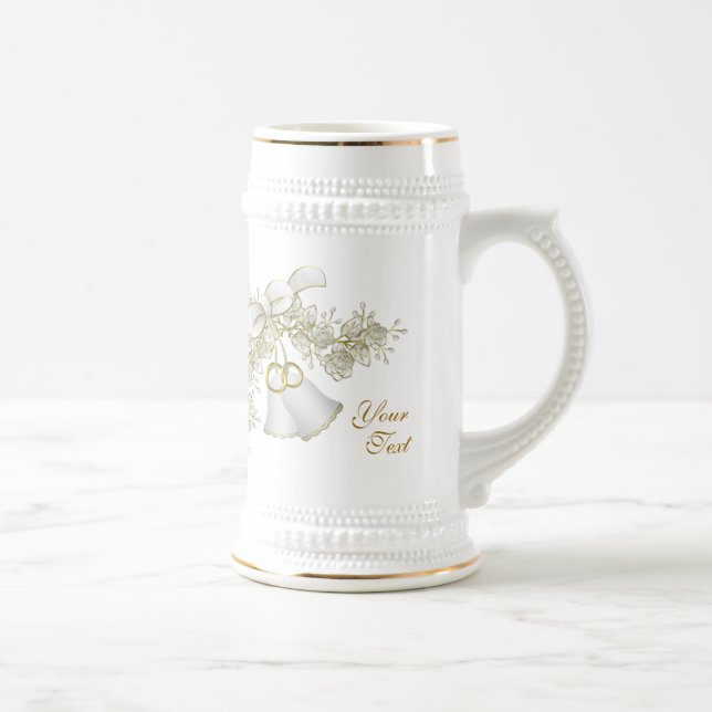 Jarra De Cerveza Boda Gift Mug (Derecha)