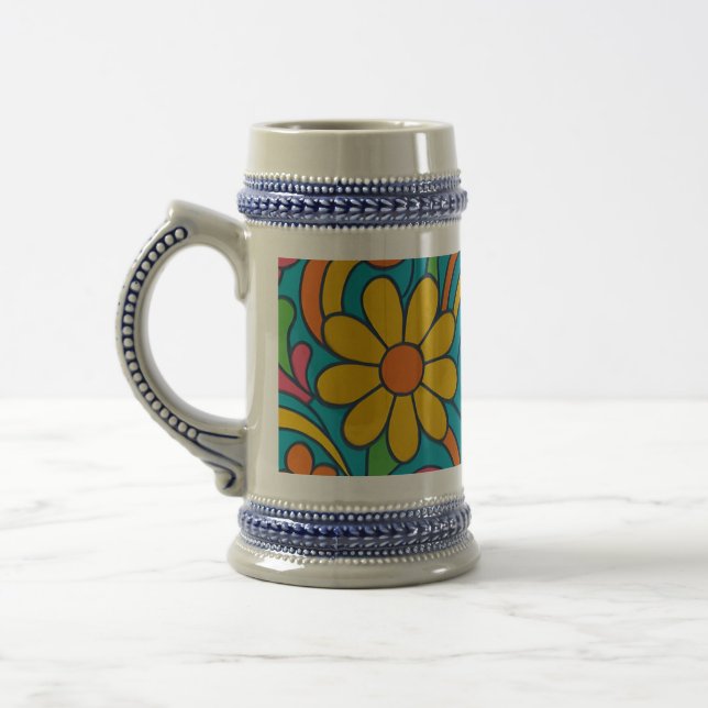 JARRA DE CERVEZA "BOLSA DE CAFÉ FLORAL" (Izquierda)