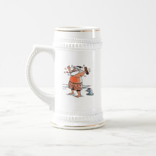 Jarra De Cerveza Borde de oro de Drunk Santa stein w