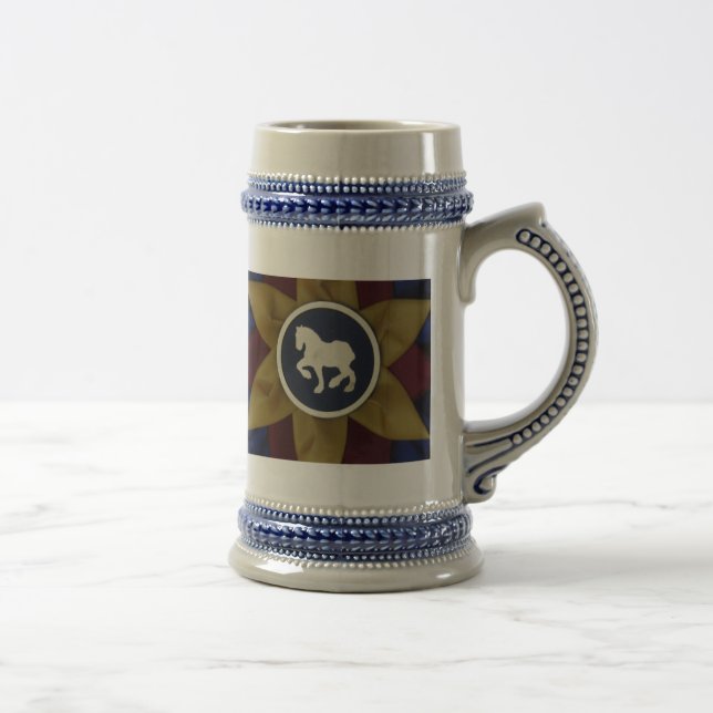 Jarra De Cerveza Borrador de rosette de caballo (Derecha)