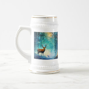 Jarra De Cerveza Bosque Mágico Nevado Arte-82109