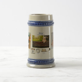 Jarra De Cerveza BOY BABY STATS Collage de fotos Keepsake GIFT
