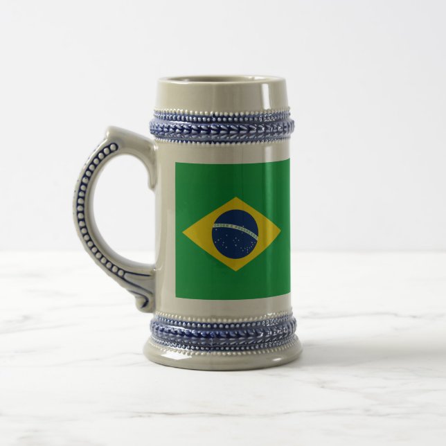Jarra De Cerveza Brazil Flag World Cup 2026 Football Brasil Soccer (Izquierda)