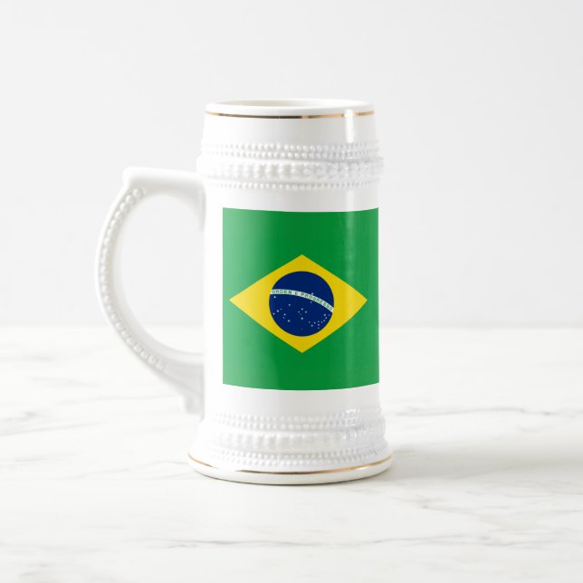 Jarra De Cerveza Brazil Flag World Cup 2026 Football Brasil Soccer (Izquierda)