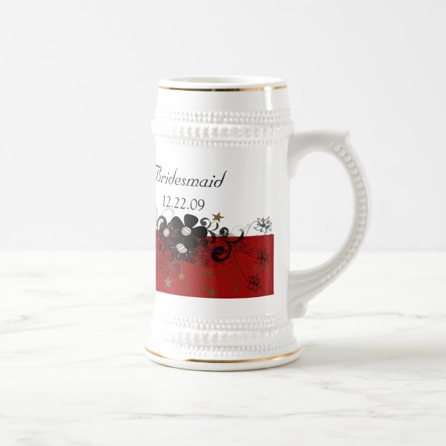 Jarra De Cerveza Bridesmaid Stein burgundy (Derecha)