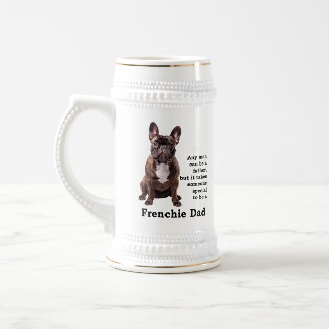 Jarra De Cerveza Brindle French Bulldog Dad (Izquierda)