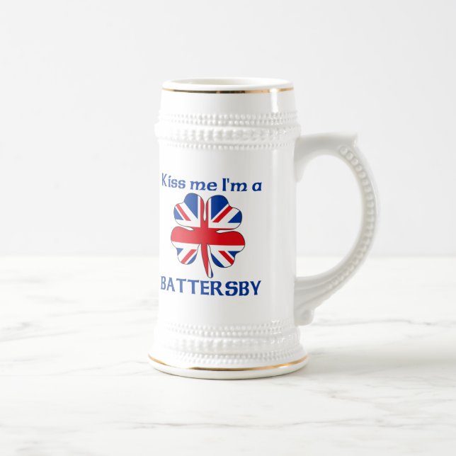 Jarra De Cerveza Británicos personalizados me besan que soy (Derecha)