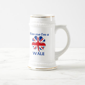 Jarra De Cerveza Británicos personalizados me besan que soy Wale