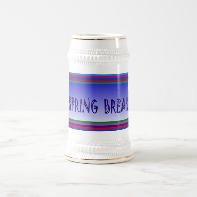 Jarra De Cerveza Brota de primavera y árbol de palmeras - (Centro)