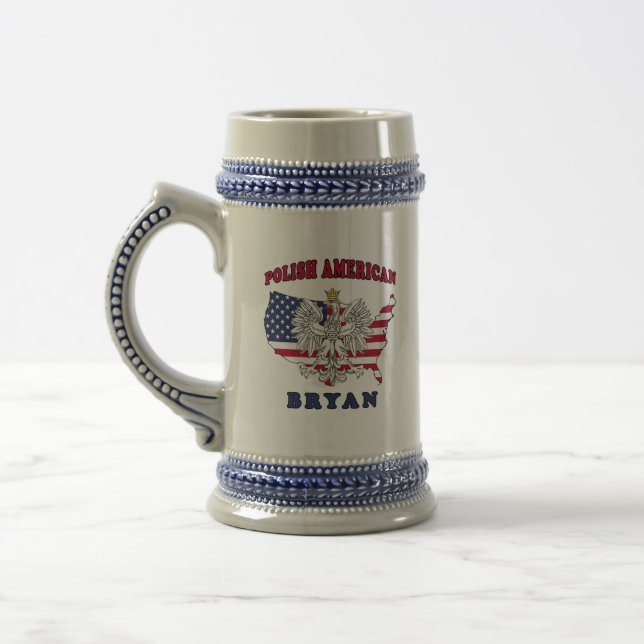 Jarra De Cerveza Bryan Texas Polaco Americano (Izquierda)