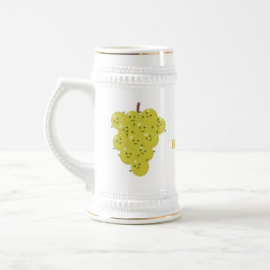 Jarra De Cerveza Buen ilustracion de uvas personalizados