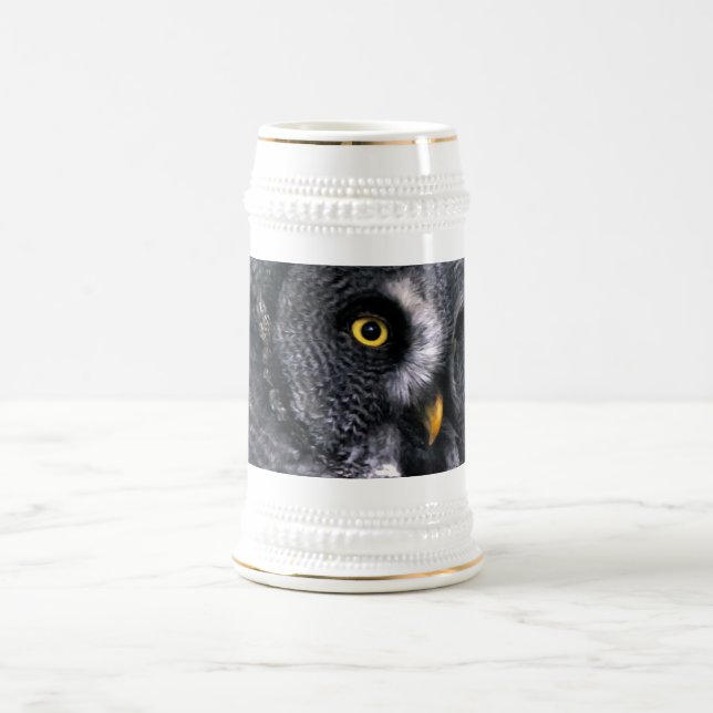 Jarra De Cerveza Búho Gris Grande (Centro)
