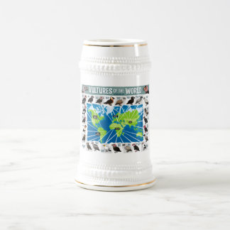 Jarra De Cerveza Buitres del mapa del mundo