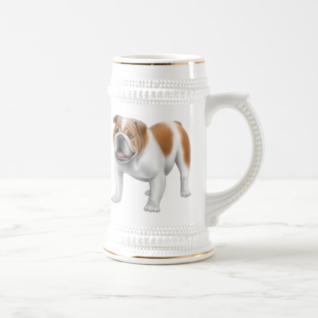 Jarra De Cerveza Bulldog inglés amistoso Stein (Derecha)