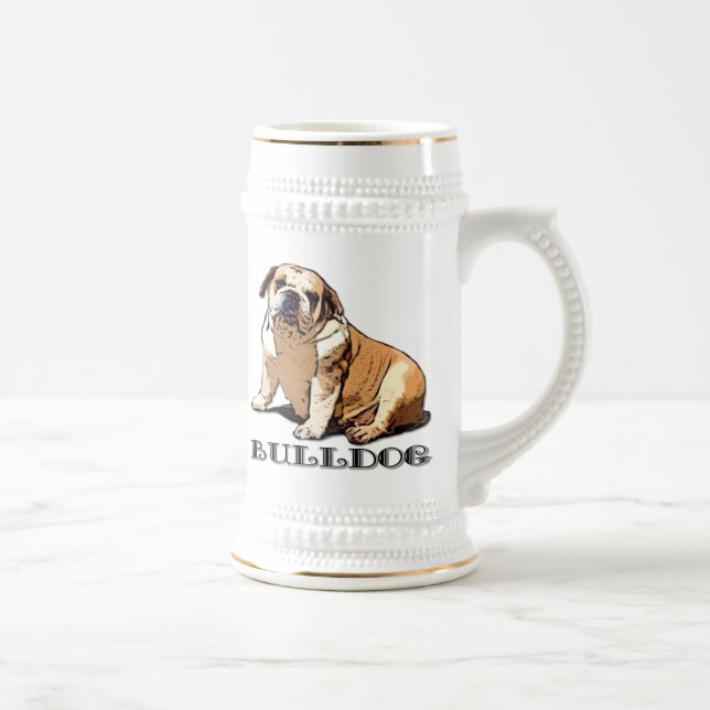Jarra De Cerveza Bulldog inglés Beer stein (Derecha)
