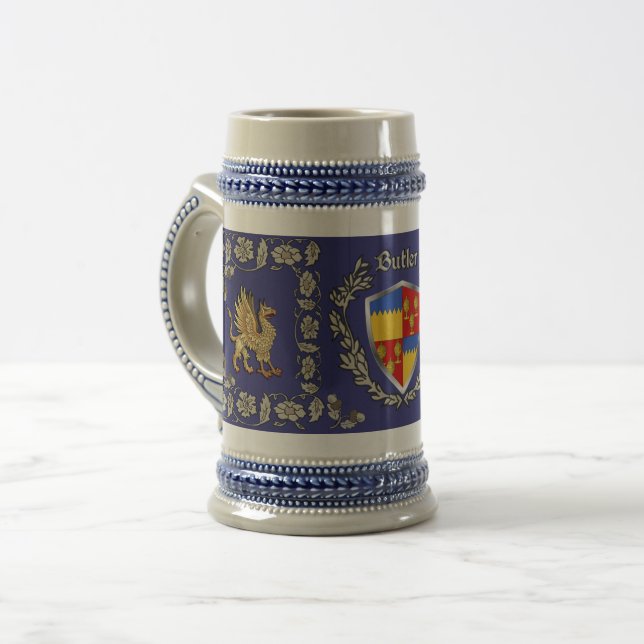 Jarra De Cerveza Butler Irish Shield Griffin Stein (Anverso izquierdo)