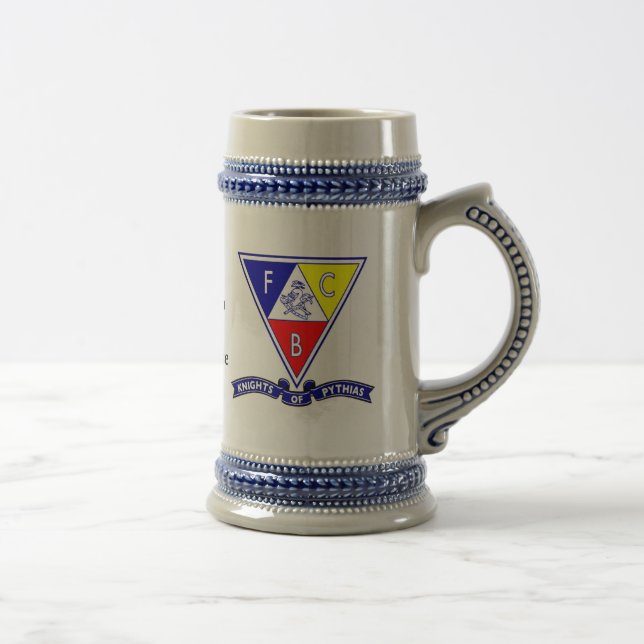 Jarra De Cerveza Caballeros de la bandera Stein de los Pythias (Derecha)
