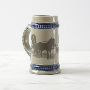 Jarra De Cerveza Caballo y buggy