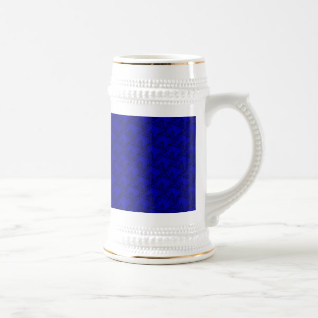 Jarra De Cerveza Caballos de caballo con artdeco azul (Derecha)