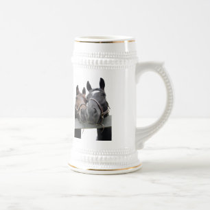 Jarra De Cerveza Caballos enamorados