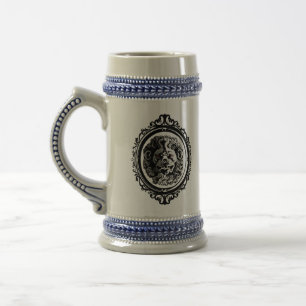 Jarra De Cerveza Cabeza de león Vintage