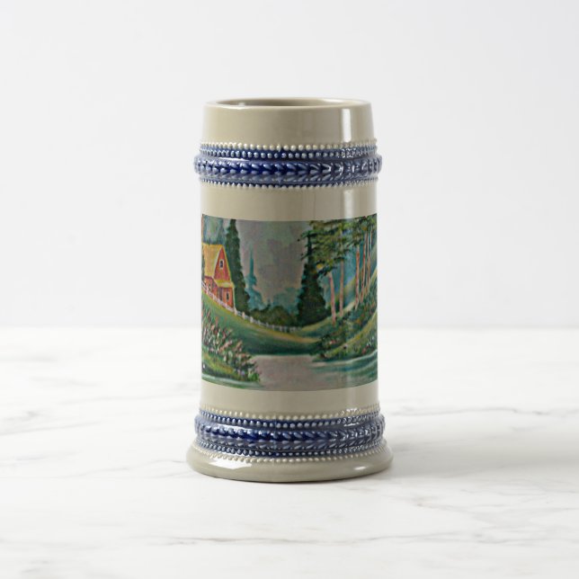 Jarra De Cerveza Cabina con pintura de aceite de flujo (Centro)