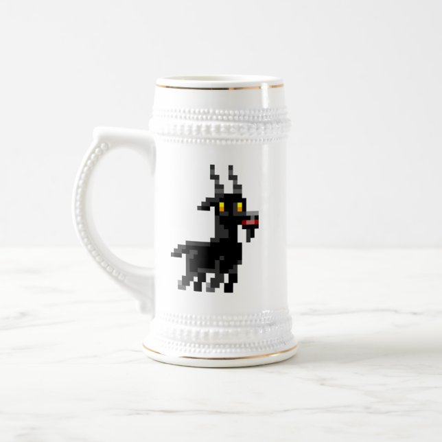 Jarra De Cerveza Cabra negra Stein de Pixelated (Izquierda)
