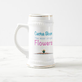 Jarra De Cerveza Cactus Bloom Las Flores Más Únicas