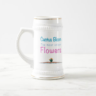 Jarra De Cerveza Cactus Bloom Las Flores Más Únicas