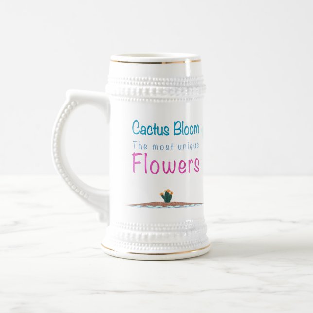 Jarra De Cerveza Cactus Bloom Las Flores Más Únicas (Izquierda)
