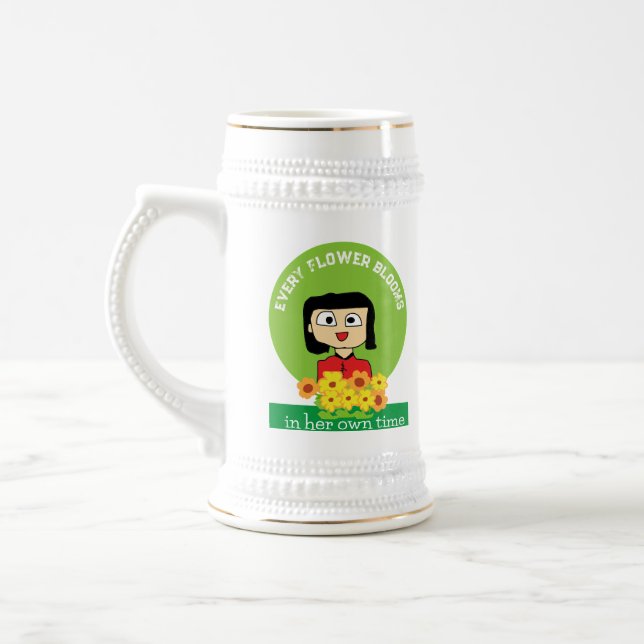 Jarra De Cerveza cada flor florece en su propio tiempo (Izquierda)