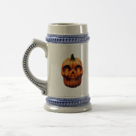 Jarra De Cerveza calavera de calabaza de halloween
