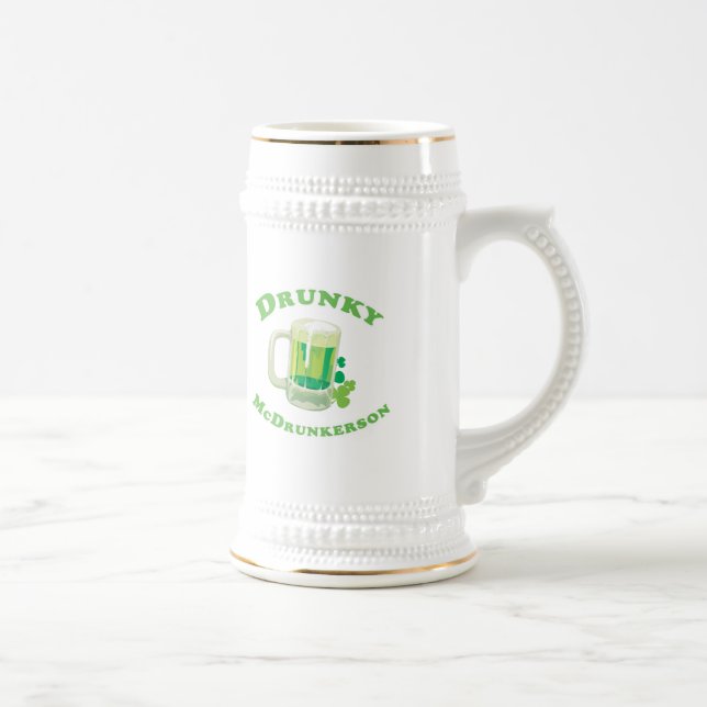 Jarra De Cerveza Camiseta de DRUNKY MCDRUNKERSON (Derecha)