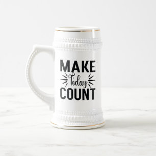 Jarra De Cerveza Camiseta Make Today Count-68543