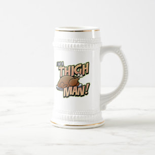 Jarra De Cerveza Camisetas divertidas del hombre del muslo de la