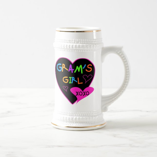 Jarra De Cerveza Camisetas, tazas, botones, Fundas Chicas de Gram (Derecha)