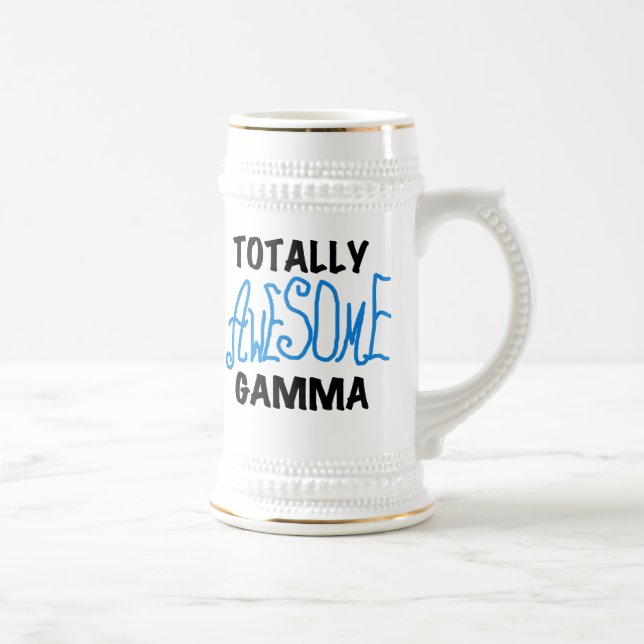 Jarra De Cerveza Camisetas y regalos azules gammas totalmente (Derecha)