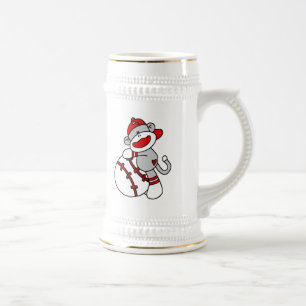 Jarra De Cerveza Camisetas y regalos de béisbol de mono de calcetín