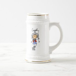 Jarra De Cerveza Camisetas y regalos de vaquera con lazo