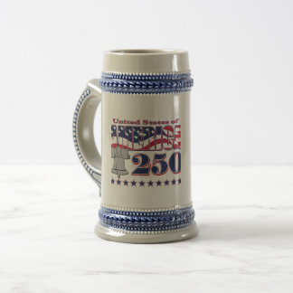 Jarra De Cerveza Campana de la Libertad de América 250