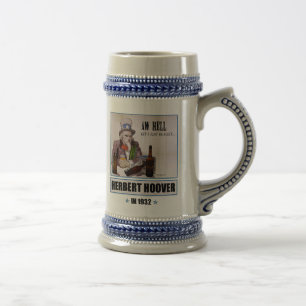 Jarra De Cerveza Campaña Stein de Herbert Hoover 1932