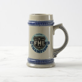 Jarra De Cerveza Campeón de la liga de hockey de la fantasía --