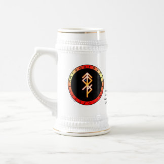 Jarra De Cerveza Cántaro para beber con runa de baile de la victori