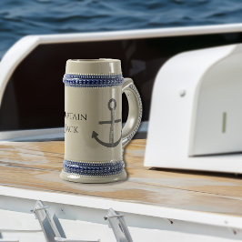 Jarra De Cerveza Capitán personalizado Anchor Mug