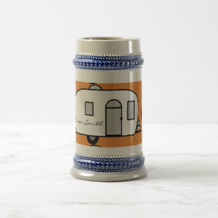 Jarra De Cerveza Caravana redondeada de remolque clásico de época